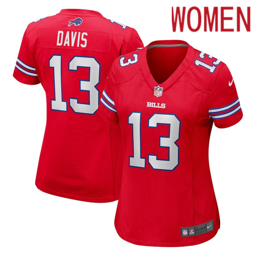 Women Buffalo Bills 13 Gabe Davis Nike Red Player NFL Jersey